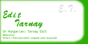 edit tarnay business card